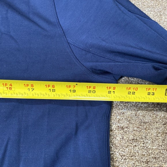 All birds Mens 1/4 zip natural run midlayer tshirt $98 Blue long sleeve Co Logo - Picture 2 of 12